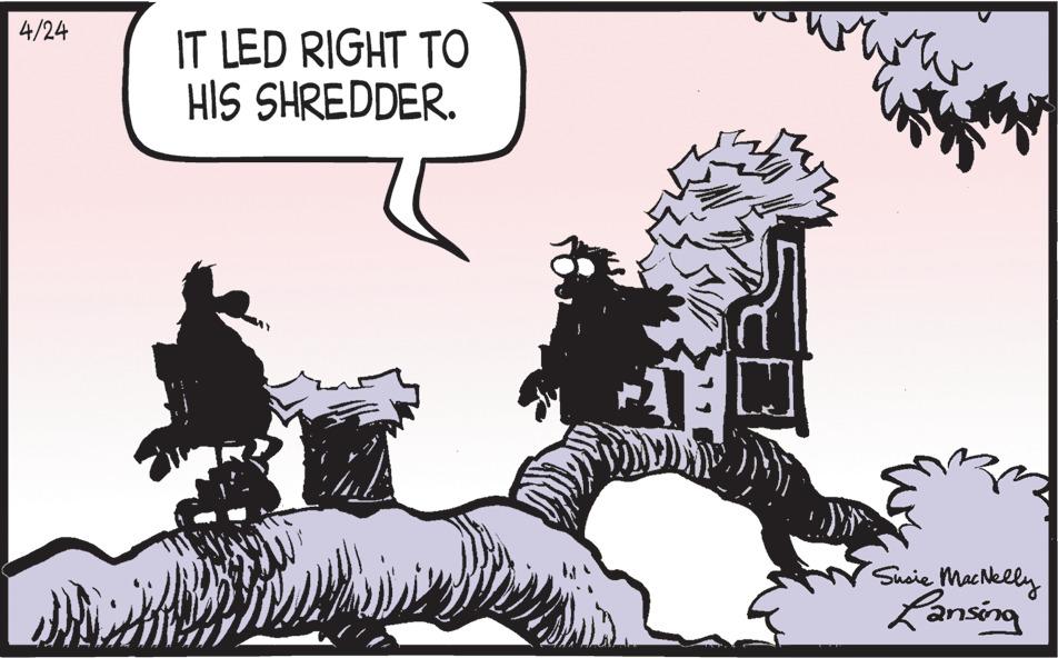 Illustration OCR: 4/24 IT LED RIGHT TO HIS SHREDDER. Sueie Machkelly Kansing 4/24 IT LED RIGHT TO HIS SHREDDER. Sueie Machkelly Kansing