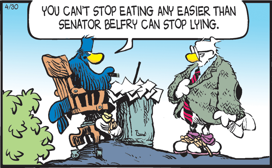 Line OCR: 4/30 YOU CAN'T STOP EATING ANY EASIER THAN SENATOR BELFRY CAN STOP LYING. 4/30 YOU CAN'T STOP EATING ANY EASIER THAN SENATOR BELFRY CAN STOP LYING.