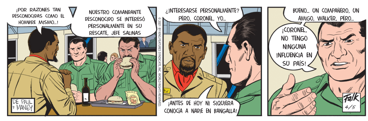 Conversation OCR: ¿INTERESARSE PERSONALMENTE? PEROYO. ¡POR RAZONES TAN NUESTRO COMANDANTE DESCONOCIDO SE INTERESÓ BUENO. UN COMPAÑEROUN AMIGOPERO. DESCONOCIDAS COMO EL HOMBRE MISMO.! PERSONALMENTE EN SU CORONELNO TENGO RESCATEJEFE SALINAS NINGUNA INFLUENCIA EN SU PAÍS! Falk DE PAUL MANIEY ANTES DE HOY NI SIQUIERA CONOCÍA A NADIE EN BANGALLA! 4/5 ¿INTERESARSE PERSONALMENTE? PEROYO. ¡POR RAZONES TAN NUESTRO COMANDANTE DESCONOCIDO SE INTERESÓ BUENO. UN COMPAÑEROUN AMIGOPERO. DESCONOCIDAS COMO EL HOMBRE MISMO.! PERSONALMENTE EN SU CORONELNO TENGO RESCATEJEFE SALINAS NINGUNA INFLUENCIA EN SU PAÍS! Falk DE PAUL MANIEY ANTES DE HOY NI SIQUIERA CONOCÍA A NADIE EN BANGALLA! 4/5