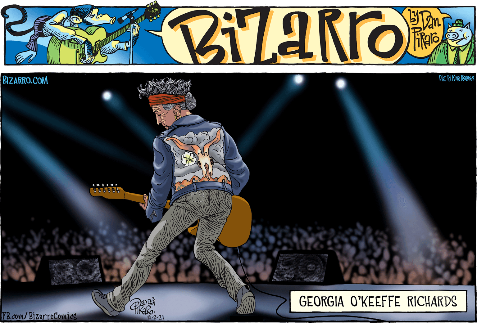 Hat OCR: BIZARRO.COM Dist 9 King Faturas GEORGIA O'KEEFFE RICHARDS FB.com/BizarroComies Kako. 5.9.21 BIZARRO.COM Dist 9 King Faturas GEORGIA O'KEEFFE RICHARDS FB.com/BizarroComies Kako. 5.9.21