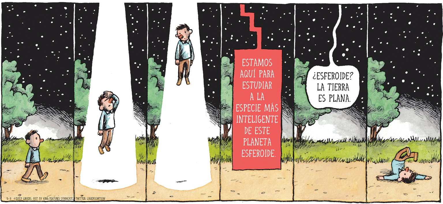 Event OCR: MACANUDO ESTAMOS AQUÍ PARA ESTUDIAR A LA ESPECIE MÁS INTELIGENTE DE ESTE ¿ESFEROIDE? LA TIERRA ES PLANA. PLANETA ESFEROIDEUNIEBS MACANUDO ESTAMOS AQUÍ PARA ESTUDIAR A LA ESPECIE MÁS INTELIGENTE DE ESTE ¿ESFEROIDE? LA TIERRA ES PLANA. PLANETA ESFEROIDE