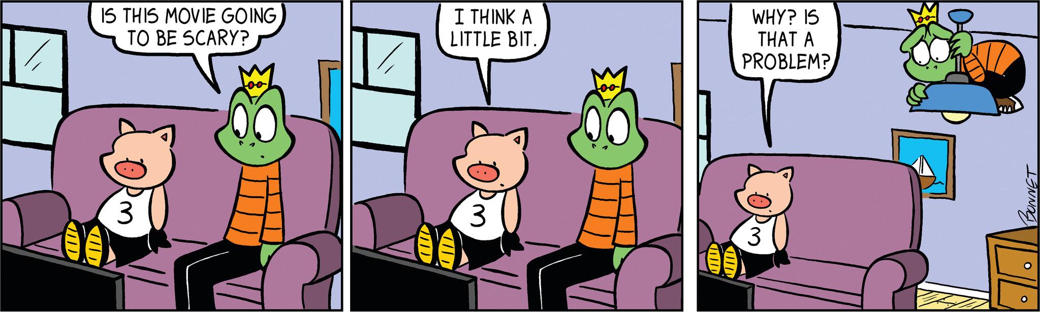 Art OCR: // UD IS THIS MOVIE GOINGTO BE SCARY? 3 I THINK A LITTLE BIT. AUD T WHY? IS THAT A PROBLEM? 3 BONNET O O // UD IS THIS MOVIE GOINGTO BE SCARY ? 3 I THINK A LITTLE BIT . AUD T WHY ? IS THAT A PROBLEM ? 3 BONNET O O