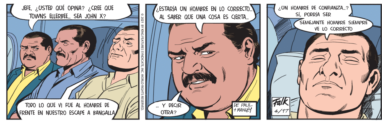 Vertebrate OCR: JEFE¿USTED QUÉ OPINA? ¿CREE QUE TOWNS ELLERBEE SEA JOHN X? ESTARÍA UN HOMBRE EN LO CORRECTO. AL SABER QUE UNA COSA ES CIERTA. ¿UN HOMBRE DE CONFANZA.? SíPODRÍA SER SEMEJANTE HOMBRE SIEMPRE VE LO CORRECTO Falk TODO LO QUE VI FUE AL HOMBRE DE - Y DECIR OTRA? DE PAUL + MANLEY FRENTE EN NUESTRO ESCAPE A BANGALLA 4/17 JEFE¿USTED QUÉ OPINA? ¿CREE QUE TOWNS ELLERBEE SEA JOHN X? ESTARÍA UN HOMBRE EN LO CORRECTO. AL SABER QUE UNA COSA ES CIERTA. ¿UN HOMBRE DE CONFANZA.? SíPODRÍA SER SEMEJANTE HOMBRE SIEMPRE VE LO CORRECTO Falk TODO LO QUE VI FUE AL HOMBRE DE - Y DECIR OTRA? DE PAUL + MANLEY FRENTE EN NUESTRO ESCAPE A BANGALLA 4/17