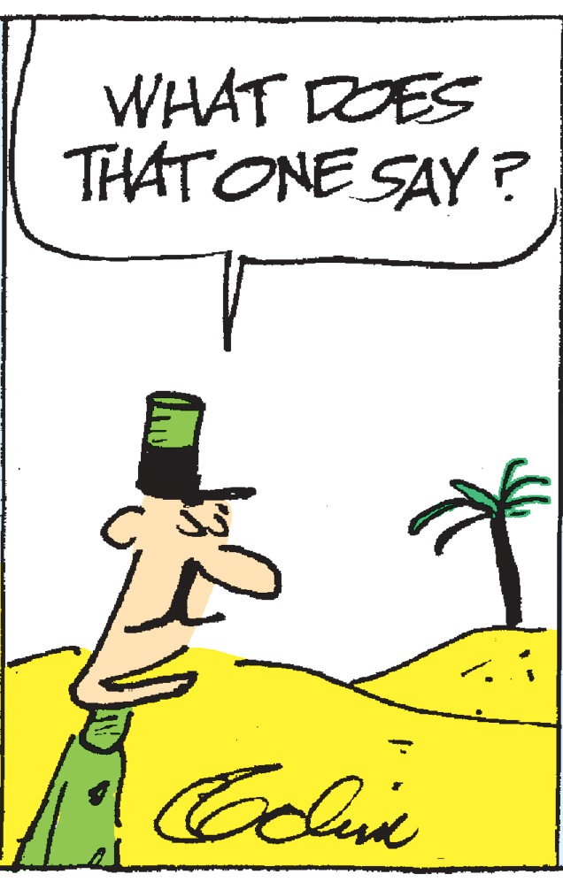 Illustration OCR: WHAT ROES THAT ONE SAY ? Colie WHAT ROES THAT ONE SAY ? Colie