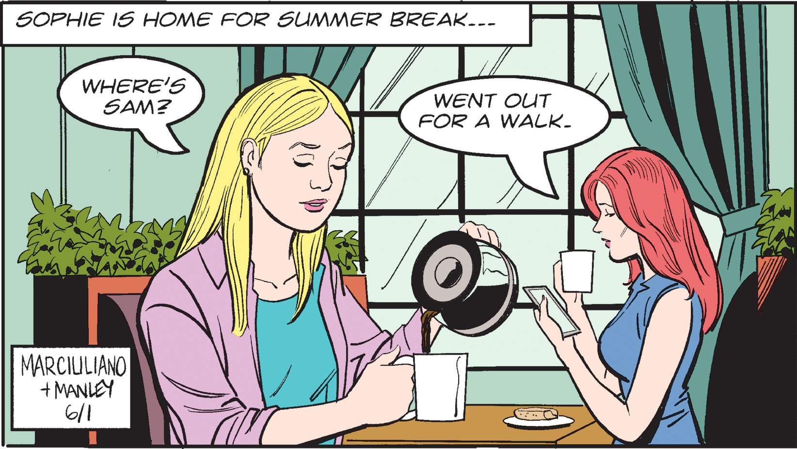 Mammal OCR: SOPHIE IS HOME FOR SUMMER BREAK..- WHERE'S SAM? WENT OUT FOR A WALK- MARCILULIANO + MANLEY 6/1 SOPHIE IS HOME FOR SUMMER BREAK..- WHERE'S SAM? WENT OUT FOR A WALK- MARCILULIANO + MANLEY 6/1