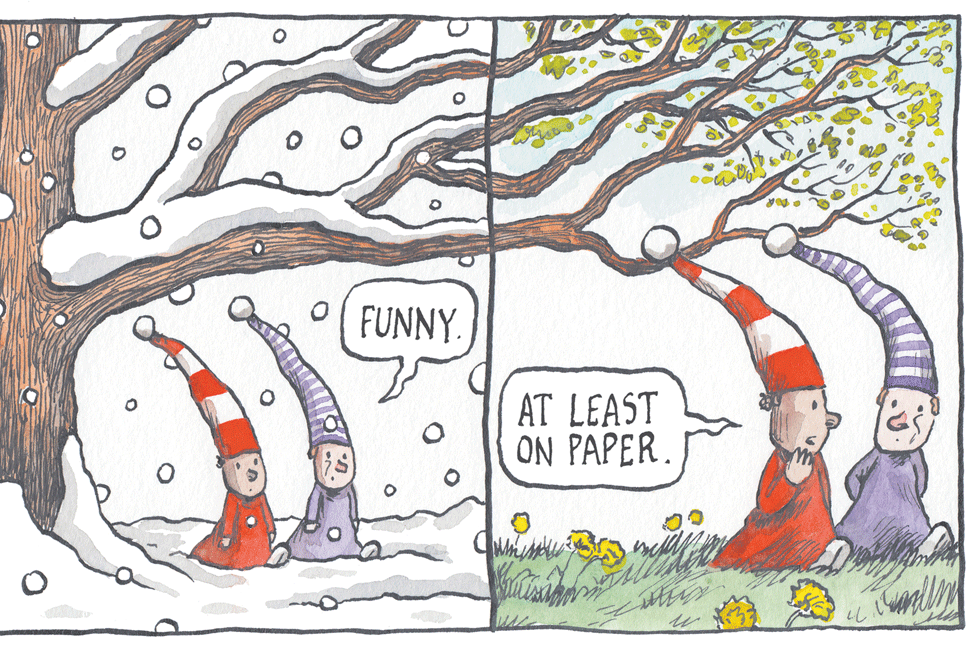 Painting OCR: FUNNY. AT LEAST ON PAPER. FUNNY. AT LEAST ON PAPER.