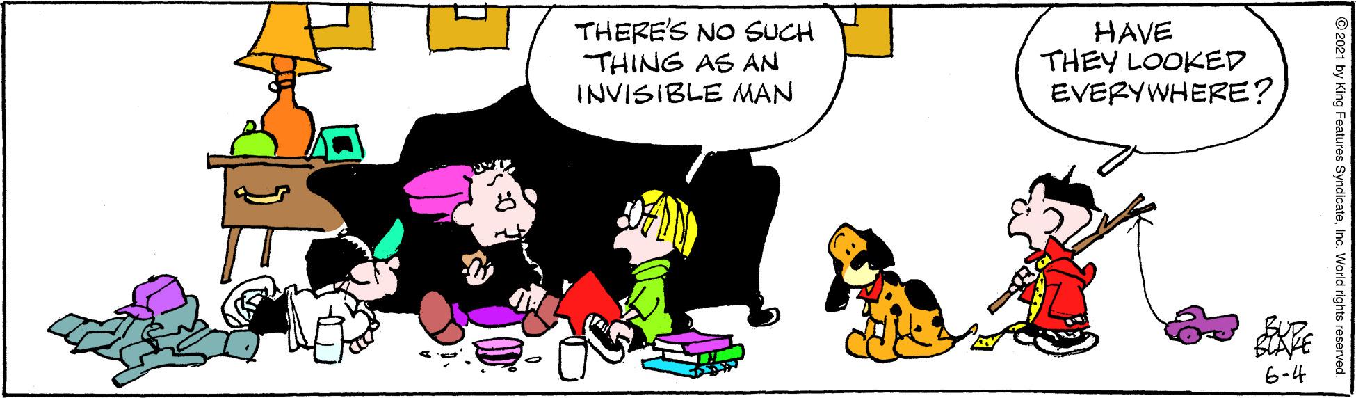 Graphics OCR: THERE'S NO SUCH THING AS AN INVISIBLE MAN HAVE THEY LOOKED EVERYWHERE? 6-4 THERE'S NO SUCH THING AS AN INVISIBLE MAN HAVE THEY LOOKED EVERYWHERE? 6-4