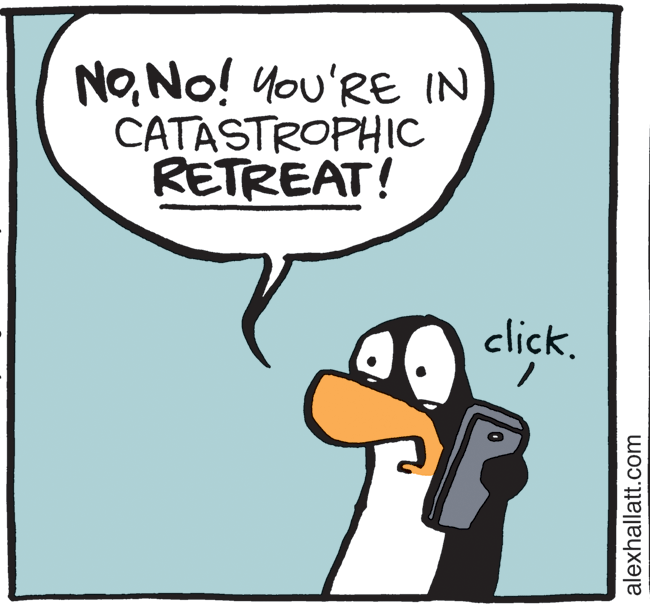 Happy OCR: NONo! You'RE IN CATASTROPHIC RETREAT! click. alexhallatt.com NONo! You'RE IN CATASTROPHIC RETREAT! click. alexhallatt.com