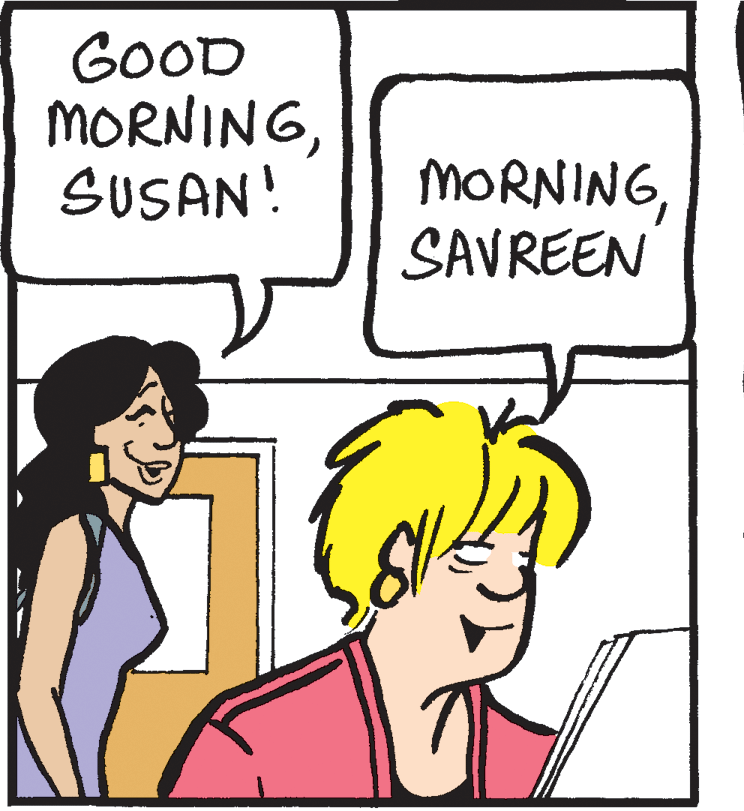Human OCR: GOOD MORNING SUSAN! MORNINGSAVREEN GOOD MORNING SUSAN! MORNING