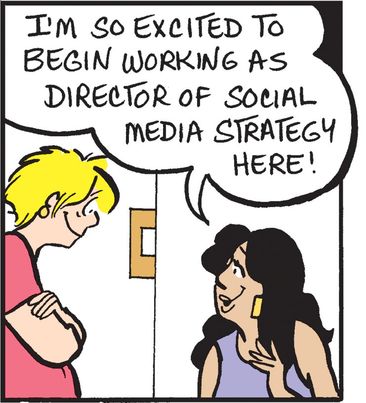 Sharing OCR: I'M SO EXCITED TO BEGIN WORKING AS DIRECTOR OF SOCIAL MEDIA STRATEG4 HERE! I'M SO EXCITED TO BEGIN WORKING AS DIRECTOR OF SOCIAL MEDIA STRATEG4 HERE!