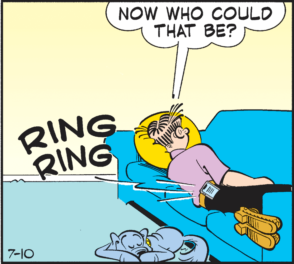Happy OCR: NOW WHO COULD THAT BE? RING RING 7-10 NOW WHO COULD THAT BE? RING RING 7-10