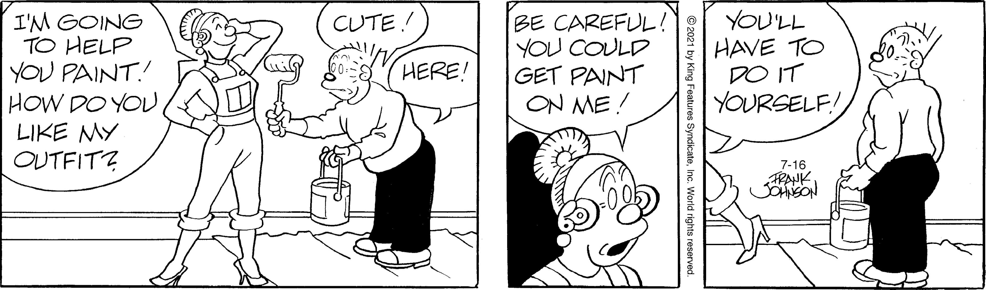 Gesture OCR: CUTE! I'M GOING TO HELP YOU PAINT.! HOW DO YOULIKE MY OUTFIT? BE CAREFUL! YOU COULD GET PAINT ON ME! YOU'LL HAVE TO DO IT YOURSELF! HERE! 7-16 FRANK CUTE! I'M GOING TO HELP YOU PAINT.! HOW DO YOULIKE MY OUTFIT? BE CAREFUL! YOU COULD GET PAINT ON ME! YOU'LL HAVE TO DO IT YOURSELF! HERE! 7-16 FRANK