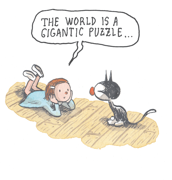 Pleased OCR: THE WORLD IS A GIGANTIC PUZZLE... THE WORLD IS A GIGANTIC PUZZLE...