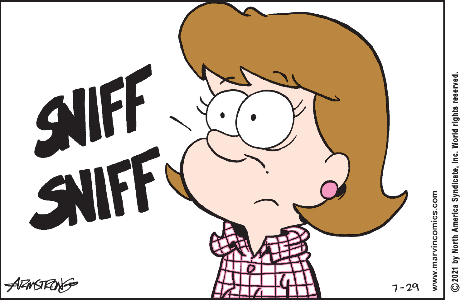 Happy OCR: NIFF SNIFF 1-29 www.marvincomics.com O2021 by North America SyndicateInc. World rights reserved. NIFF SNIFF 1-29 www.marvincomics.com O2021 by North America SyndicateInc. World rights reserved.