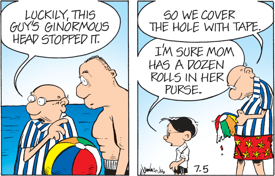Human OCR: LUCKILYTHIS GUY'S GINORMOUS HEAD STOPPED IT. SO WE COVER THE HOLE WITH TAPE. I'M SURE MOM HAS A DOZEN ROLLS IN HER PURSE. 7.5 LUCKILYTHIS GUY'S GINORMOUS HEAD STOPPED IT. SO WE COVER THE HOLE WITH TAPE. I'M SURE MOM HAS A DOZEN ROLLS IN HER PURSE. 7.5