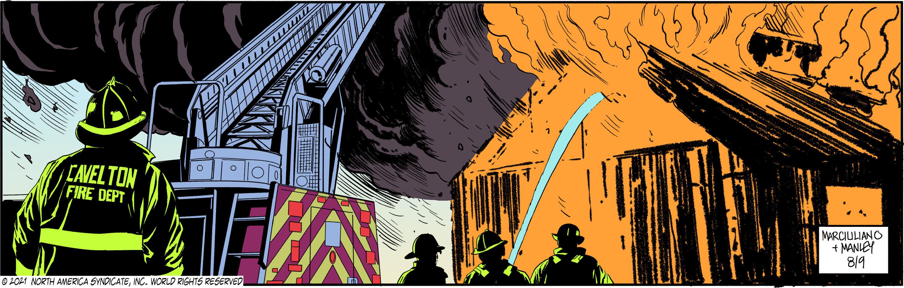 Landmark OCR: CAVELTON FIRE DEPT MARCIULIANO + MANLEY 8/9 O 2021 NORTH ANMERICA SYNDICATEINC. WORLD RIGHTS RESERVED CAVELTON FIRE DEPT MARCIULIANO + MANLEY 8/9 O 2021 NORTH ANMERICA SYNDICATEINC. WORLD RIGHTS RESERVED