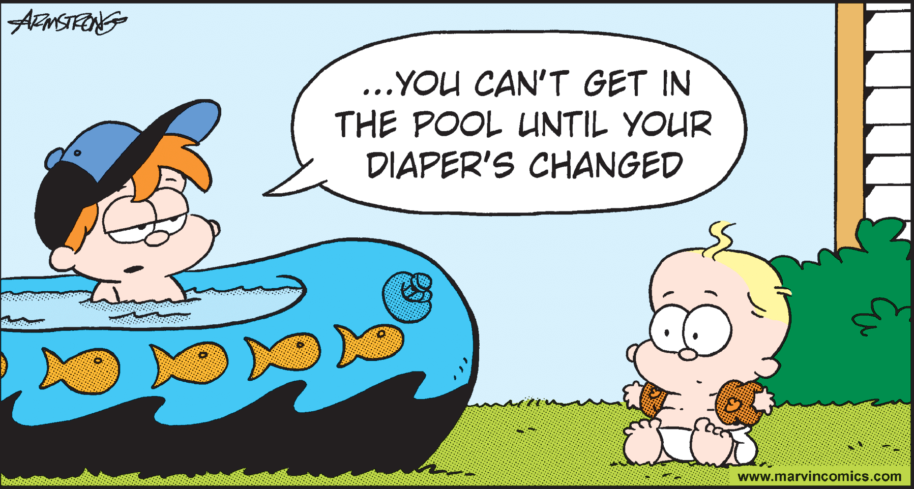 Font OCR: ANSTRONG ...YOU CAN'T GET IN THE POOL UNTIL YOUR DIAPER'S CHANGED www.marvincomics.com ANSTRONG ...YOU CAN'T GET IN THE POOL UNTIL YOUR DIAPER'S CHANGED www.marvincomics.com