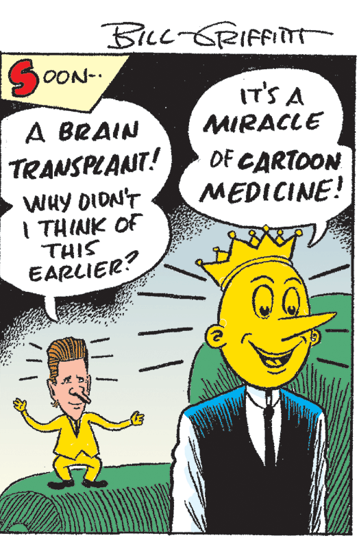 Gesture OCR: BILL-GRIFFIT Soa OON-. IT'S A MIRACLE A BRAIN TRANSPLANT! DF CARTOON MEDICINE! WHY DIDN'T I THINK OF THIS EARLIER? BILL-GRIFFIT Soa OON-. IT'S A MIRACLE A BRAIN TRANSPLANT! DF CARTOON MEDICINE! WHY DIDN'T I THINK OF THIS EARLIER?