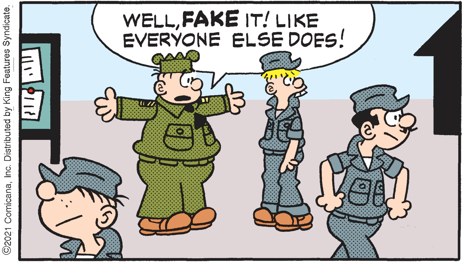 Mammal OCR: WELLFAKE IT! LIKE EVERYONE ELSE DOES! ©2021 ComicanaInc. Distributed by King Features Syndicate. WELLFAKE IT! LIKE EVERYONE ELSE DOES! ©2021 ComicanaInc. Distributed by King Features Syndicate.