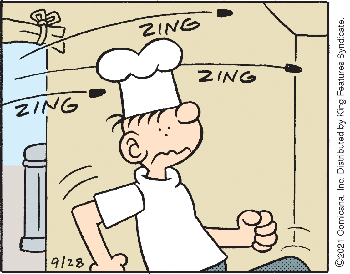 Parallel OCR: ZING ZING ZING 9/28 ©2021 ComicanaInc. Distributed by King Features Syndicate. ZING ZING ZING 9/28 ©2021 ComicanaInc. Distributed by King Features Syndicate.