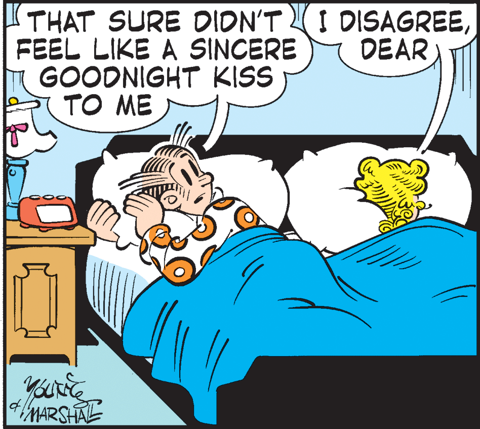Rectangle OCR: THAT SURE DIDN'T I DISAGREEFEEL LIKE A SINCERE GOODNIGHT KISS ?? ?? DEAR MARSHAL THAT SURE DIDN'T I DISAGREEFEEL LIKE A SINCERE GOODNIGHT KISS ?? ?? DEAR MARSHAL