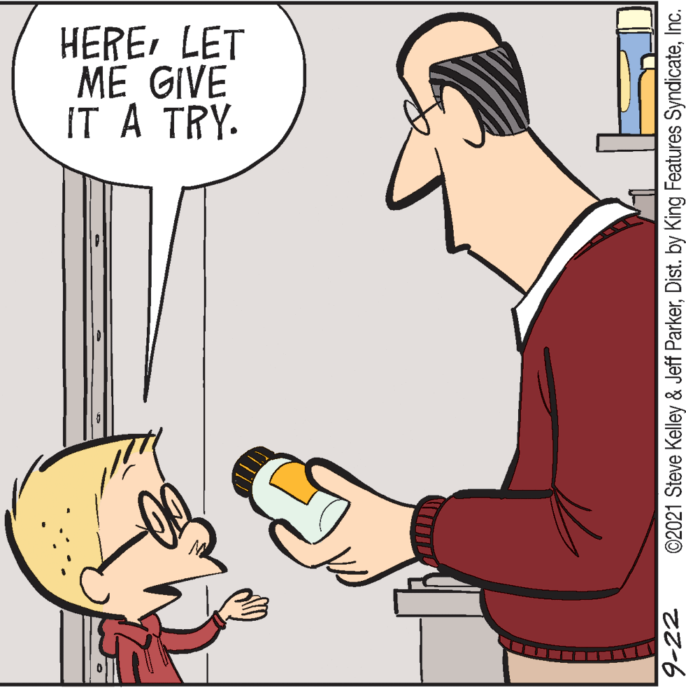 Jaw OCR: HERELET ME GIVE IT A TRY. 9-22 ©2021 Steve Kelley & Jeff ParkerInc. HERELET ME GIVE IT A TRY. 9-22 ©2021 Steve Kelley & Jeff ParkerDist. by King Features Syndicate