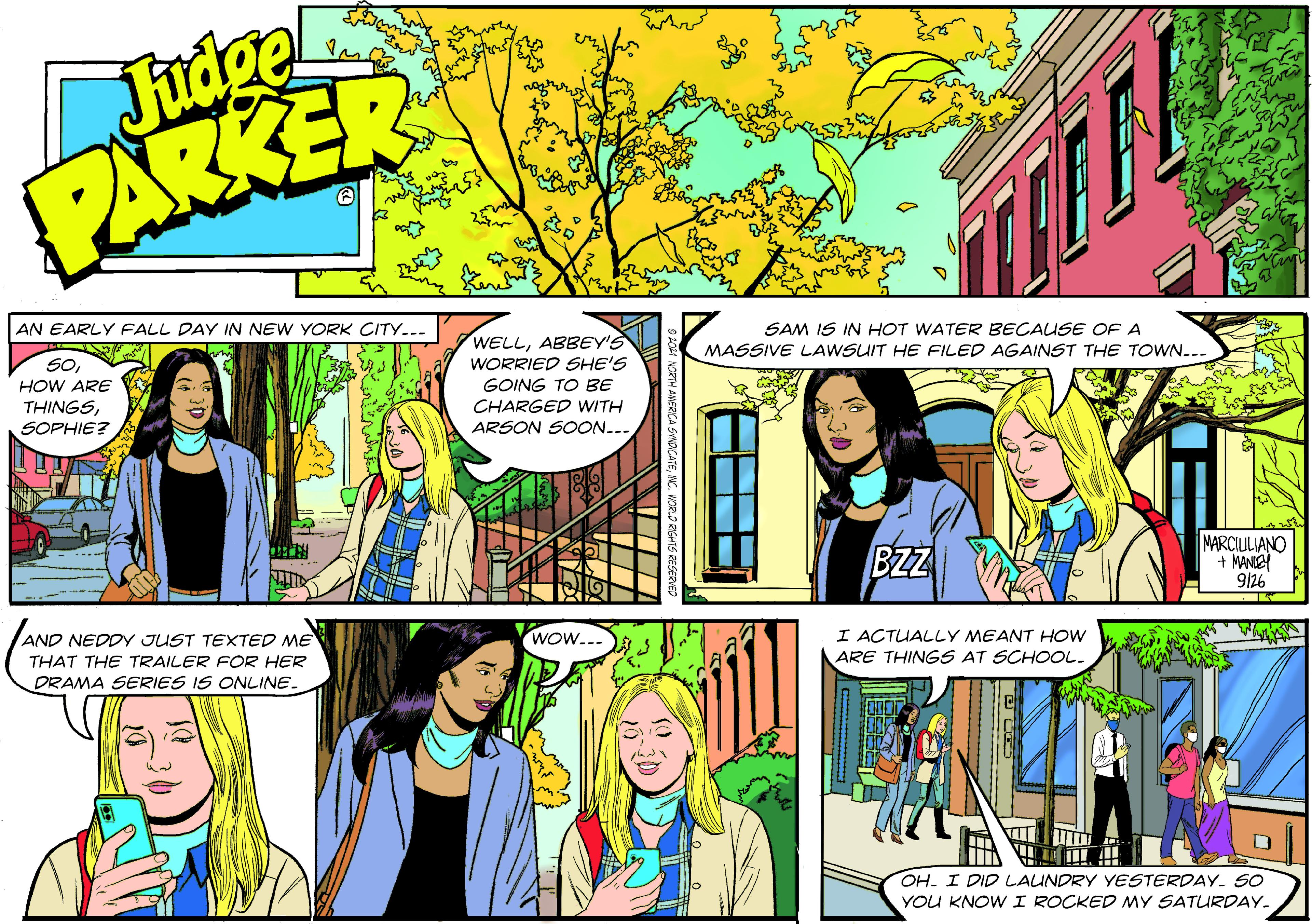 Line OCR: Judge PARKER AN EARLY FALL DAY IN NEW YORK CITY..- SOHOW ARE WELLABBEY'S WORRIED SHE'S SAM IS IN HOT WATER BECAUSE OF A MASSIVE LAWSUIT HE FILED AGAINST THE TOWN... GOING TO BE THINGSCHARGED WITH SOPHIE? ARSON SOON... BZZ MARCIULIANO + MANIE 9126 AND NEDDY JUST TEXTED ME WOw... I ACTUALLY MEANT HOw ARE THINGS AT SCHOOL. THAT THE TRAILER FOR HER DRAMA SERIES IS ONLINE. OH. I DID LAUNDRY YESTERDAY. S0 YOU KNOW I ROCKED MY SATURDAY. Judge PARKER AN EARLY FALL DAY IN NEW YORK CITY..- SOHOW ARE WELLABBEY'S WORRIED SHE'S SAM IS IN HOT WATER BECAUSE OF A MASSIVE LAWSUIT HE FILED AGAINST THE TOWN... GOING TO BE THINGSCHARGED WITH SOPHIE? ARSON SOON... BZZ MARCIULIANO + MANIE 9126 AND NEDDY JUST TEXTED ME WOw... I ACTUALLY MEANT HOw ARE THINGS AT SCHOOL. THAT THE TRAILER FOR HER DRAMA SERIES IS ONLINE. OH. I DID LAUNDRY YESTERDAY. S0 YOU KNOW I ROCKED MY SATURDAY.