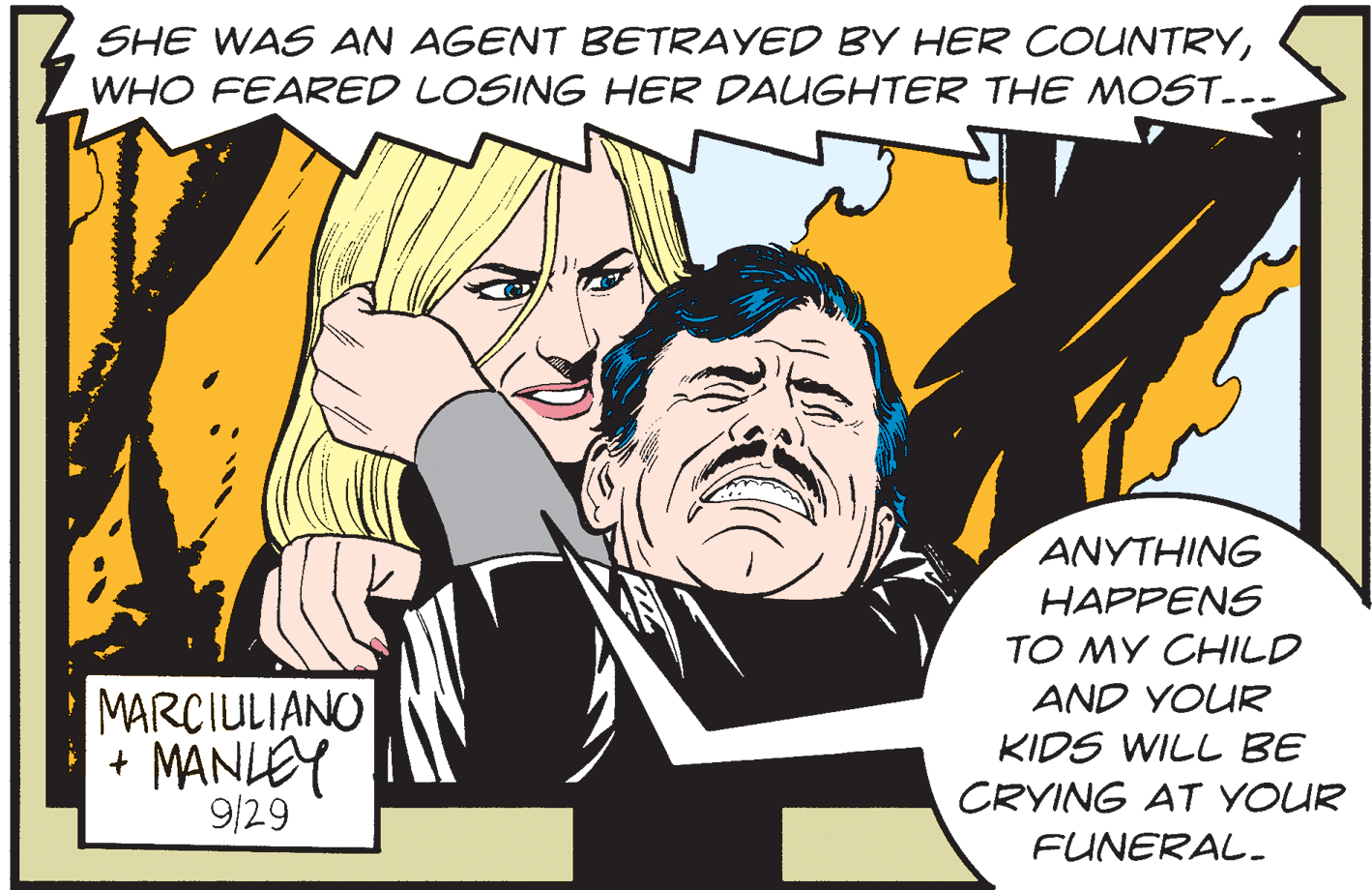 Art OCR: SHE WAS AN AGENT BETRAYED BY HER COUNTRYWHO FEARED LOSING HER DAUGHTER THE MOST..- ANYTHING HAPPENS TO MY CHILD AND YOUR MARCIULIANO + MANLEY 9/29 KIDS WILL BE CRYING AT YOUR FUNERAL- SHE WAS AN AGENT BETRAYED BY HER COUNTRYWHO FEARED LOSING HER DAUGHTER THE MOST..- ANYTHING HAPPENS TO MY CHILD AND YOUR MARCIULIANO + MANLEY 9/29 KIDS WILL BE CRYING AT YOUR FUNERAL-