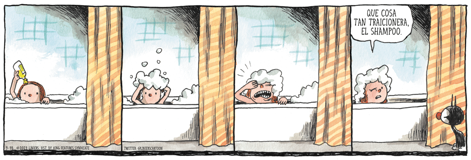 Animation OCR: QUE COSA | TAN TRAICIONERAEL SHAMPOO. 9-18 2021 LINIERSDIST BY KING FEATURES SYNDICATE TWITTER GUINIERSCARTOON QUE COSA | TAN TRAICIONERAEL SHAMPOO. 9-18 2021 LINIERSDIST BY KING FEATURES SYNDICATE TWITTER GUINIERSCARTOON