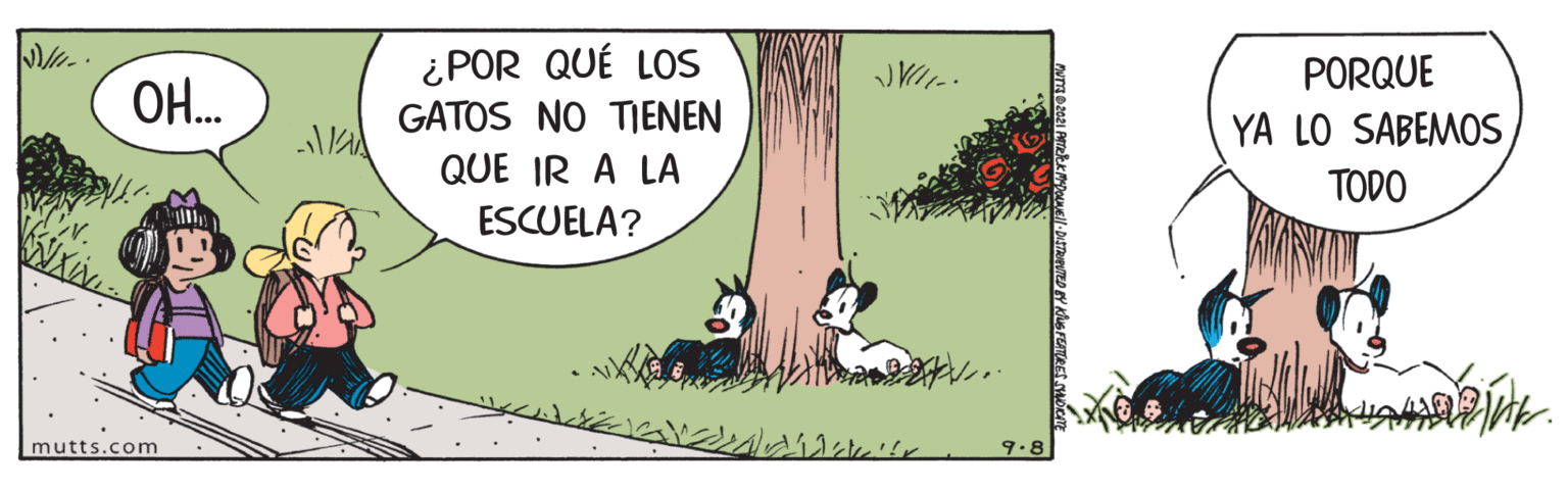 Tree OCR: ¿POR QUÉ LOS GATOS NO TIENEN QUE IR A LA PORQUE O. YA LO SABEMOS TODO ESCUELA? mutts.com 9.8 ¿POR QUÉ LOS GATOS NO TIENEN QUE IR A LA PORQUE O. YA LO SABEMOS TODO ESCUELA? mutts.com 9.8