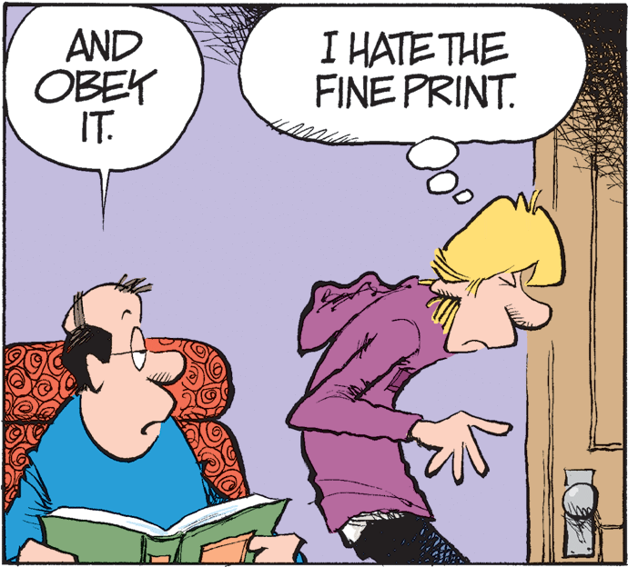 Interaction OCR: AND OBEK IT. I HATE THE FINE PRINT. AND OBEK IT. I HATE THE FINE PRINT.