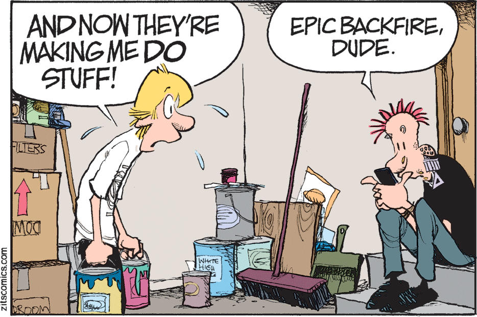 Art OCR: AND NOW THEY'RE MAKING ME DO STUFF! EPIC BACKFIREDUDE. FILTERS MOI WHITE HIGA DROOM zitscomics.com AND NOW THEY'RE MAKING ME DO STUFF! EPIC BACKFIREDUDE. FILTERS MOI WHITE HIGA DROOM zitscomics.com