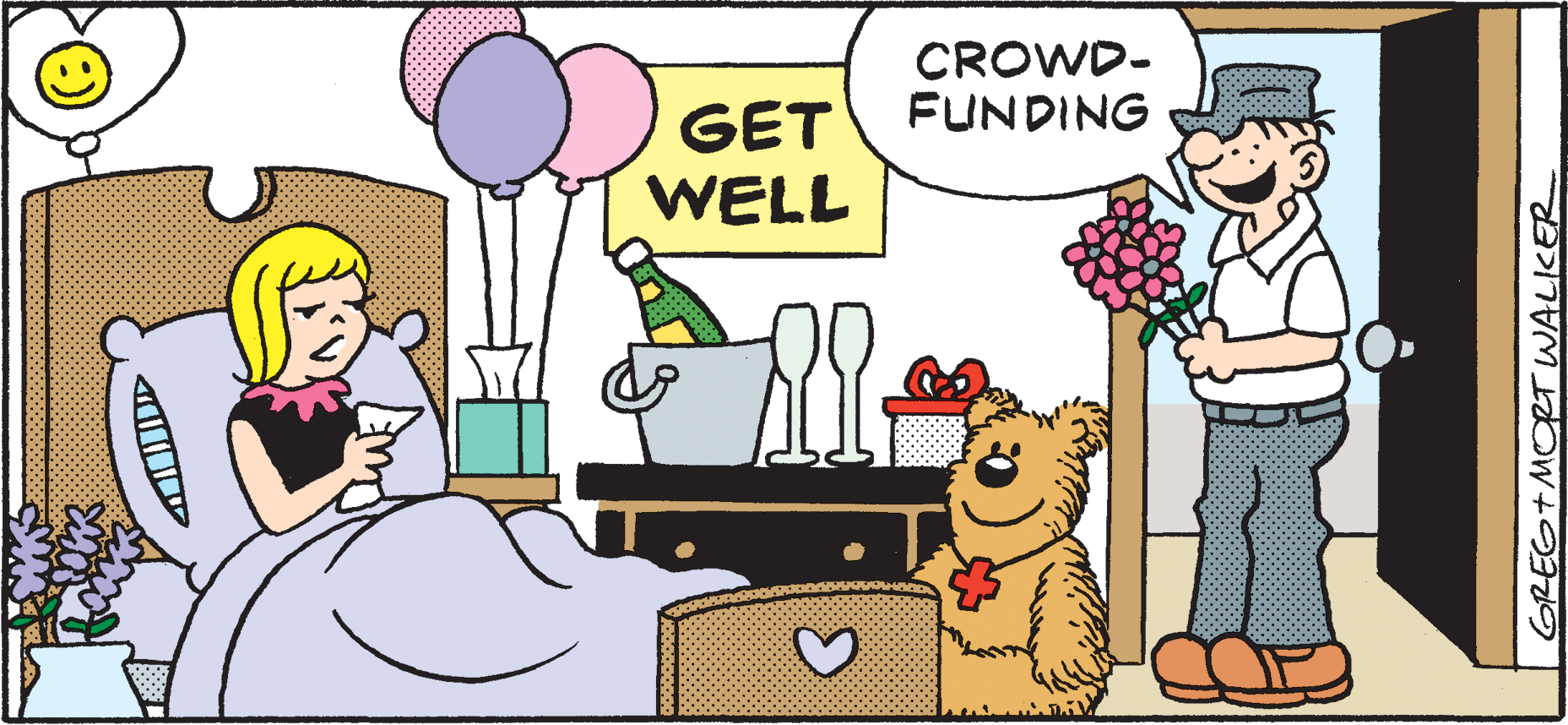 Line OCR: CROWD- FUNDING GET WELL GREG+MORT WALKER CROWD- FUNDING GET WELL GREG+MORT WALKER