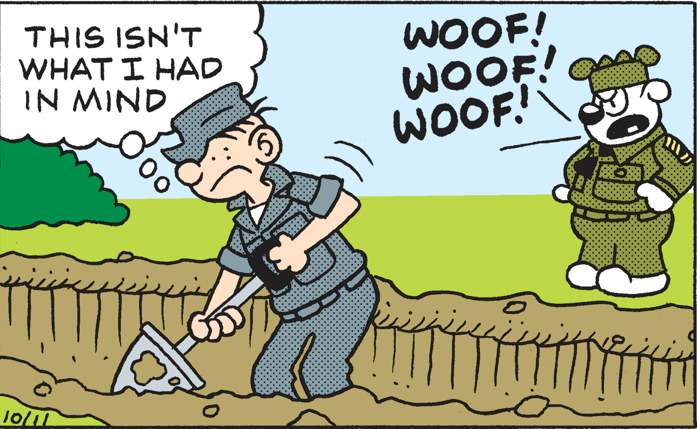 Line OCR: THIS ISN'T WHAT I HAD IN MIND WOOF! WOOF! WOOF! 10/ THIS ISN'T WHAT I HAD IN MIND WOOF! WOOF! WOOF! 10/