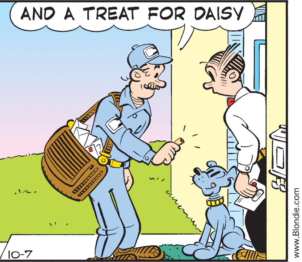 Font OCR: AND A TREAT FOR DAISY 710-7 www.Blondie.com AND A TREAT FOR DAISY 710-7 www.Blondie.com