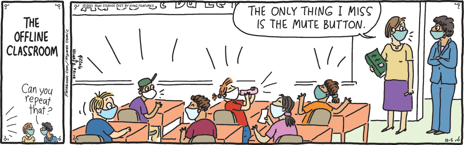 Rectangle OCR: THE ONLY THING I MISS IS THE MUTE BUTTON. TOPOS DIST V MING FEATURESS Du THE OFFLINE CLASSROOM Can you repeat that? 10-5 8 THE ONLY THING I MISS IS THE MUTE BUTTON. TOPOS DIST V MING FEATURESS Du THE OFFLINE CLASSROOM Can you repeat that? 10-5 8