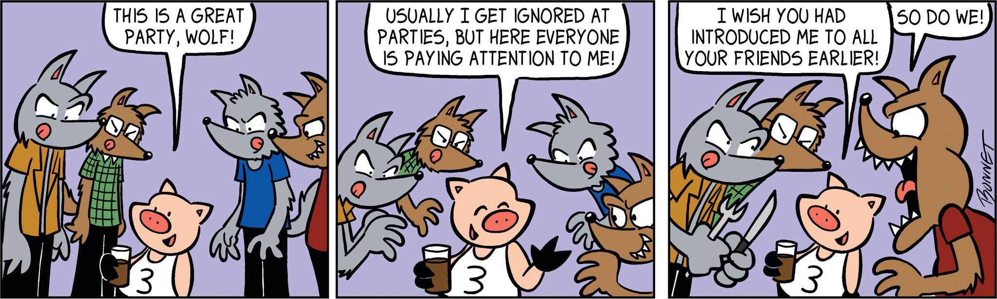 Line OCR: THIS IS A GREAT PARTYWOLF! 13 as USUALLY I GET IGNORED AT PARTIESBUT HERE EVERYONE IS PAYING ATTENTION TO ME! www I WISH YOU HAD INTRODUCED ME TO ALL YOUR FRIENDS EARLIER! CA SO DO WE! BONNET THIS IS A GREAT PARTYWOLF ! 13 as USUALLY I GET IGNORED AT PARTIESBUT HERE EVERYONE IS PAYING ATTENTION TO ME ! www I WISH YOU HAD INTRODUCED ME TO ALL YOUR FRIENDS EARLIER ! CA SO DO WE ! BONNET