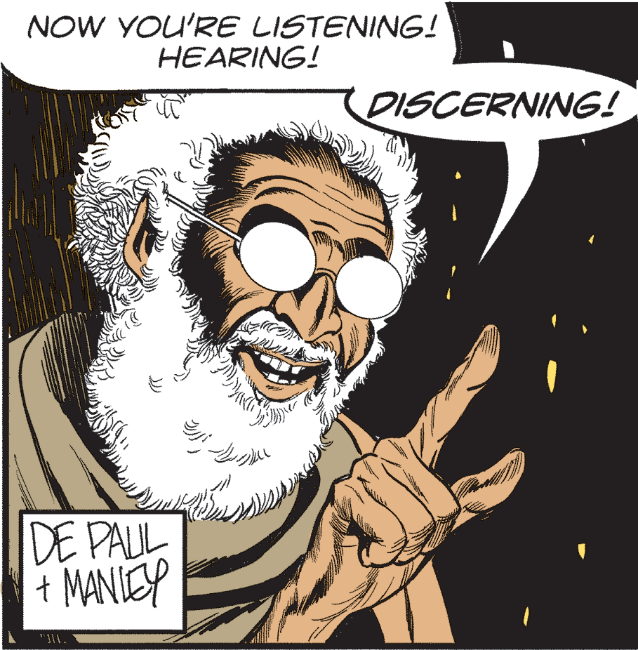 Art OCR: NOW YOU'RE LISTENING! HEARING! DISCERNING! ?? DE PALIL MANIEY NOW YOU'RE LISTENING! HEARING! DISCERNING! ?? DE PALIL MANIEY