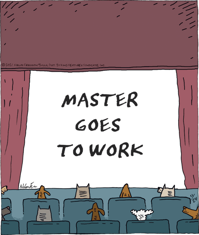 Magenta OCR: ©2021 NIKLAs ERIKSSON/BULLSINC MASTER GOES TO WORK ©2021 NIKLAs ERIKSSON/BULLSDIST. BY KING FEATURES SYNDICATEINC MASTER GOES TO WORK