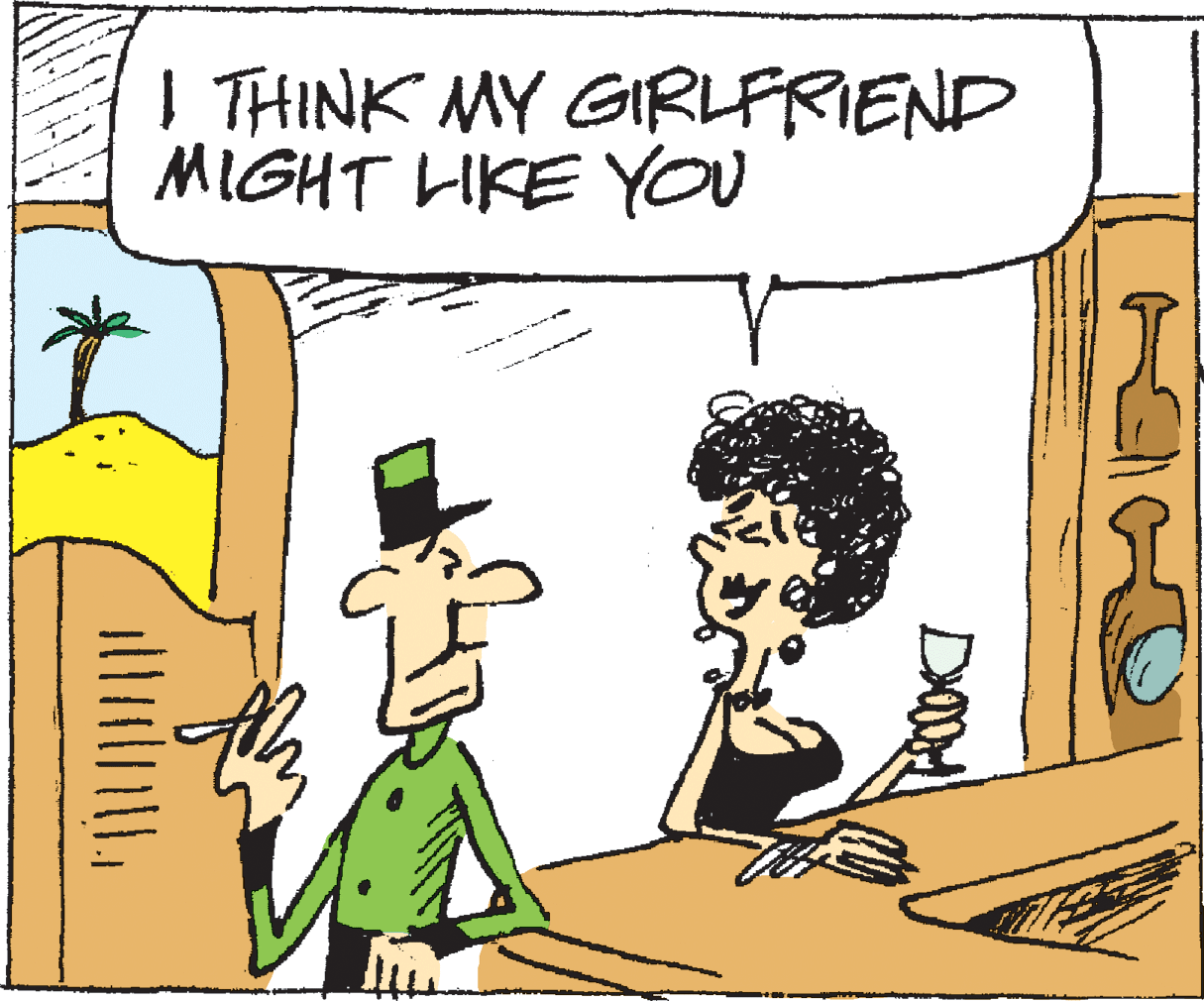 Mammal OCR: I THINK MY GIRLFRIEND MIGHT LIKE YOU I THINK MY GIRLFRIEND MIGHT LIKE YOU