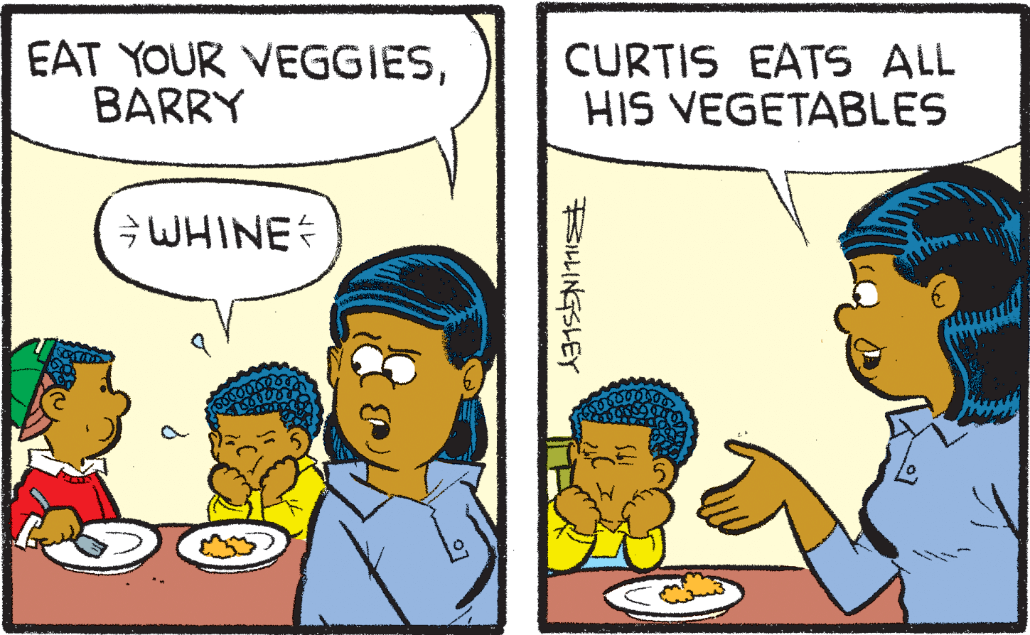 Mammal OCR: EAT YOUR VEGGIESBARRY CURTIS EATS ALL HIS VEGETABLES ? WHINE BHINGSLEY EAT YOUR VEGGIESBARRY CURTIS EATS ALL HIS VEGETABLES ? WHINE BHINGSLEY