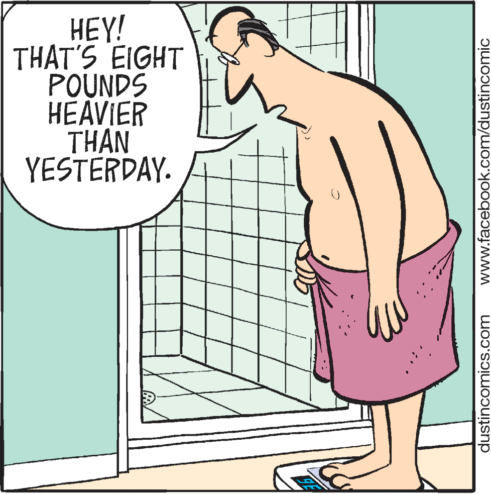 Sleeve OCR: HEY! THAT'S EIGHT POUNDS HEAVIER THAN YESTERDAY. dustincomics.com www.facebook.com/dustincomic HEY! THAT'S EIGHT POUNDS HEAVIER THAN YESTERDAY. dustincomics.com www.facebook.com/dustincomic
