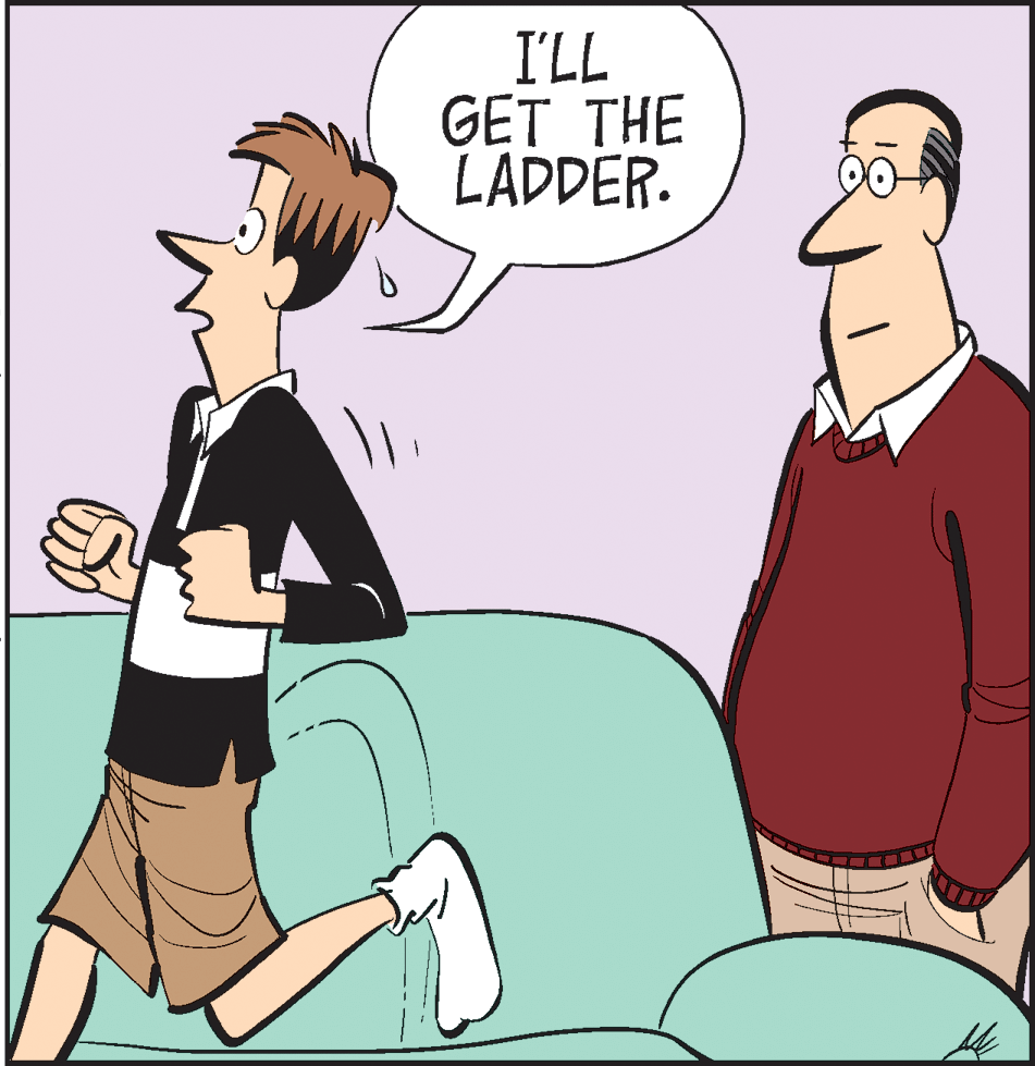 Fun OCR: I'LL GET THE LADDER. I'LL GET THE LADDER.