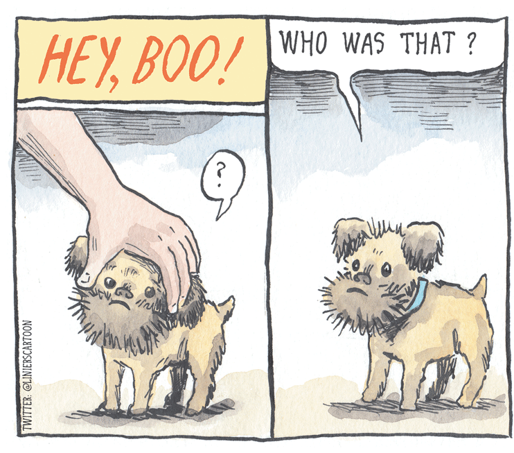 Snout OCR: WHO WAS THAT ? HEYBOO! TWITTER: @LINIERSCARTOON WHO WAS THAT ? HEYBOO! TWITTER: @LINIERSCARTOON