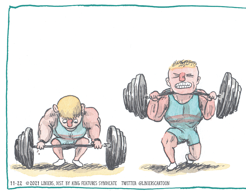 Art OCR: 11-22 © 2021 LINIERSDIST. BY KING FEATURES SYNDICATE TWITTER: OLINIERSCARTOON 11-22 © 2021 LINIERSDIST. BY KING FEATURES SYNDICATE TWITTER: OLINIERSCARTOON