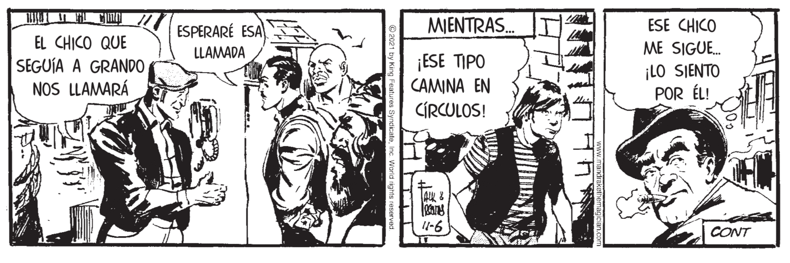 Fiction OCR: L ? MIENTRAS. ESE CHICO ME SIGUE. ESPERARÉ ESA EL CHICO QUE SEGUÍA A GRANDO NOS LLAMARÁ LLAMADA ¡ESE TIPO CAMINA EN ¡LO SIENTO POR ÉL! CÍRCULOS! 4-6 CONT L ? MIENTRAS. ESE CHICO ME SIGUE. ESPERARÉ ESA EL CHICO QUE SEGUÍA A GRANDO NOS LLAMARÁ LLAMADA ¡ESE TIPO CAMINA EN ¡LO SIENTO POR ÉL! CÍRCULOS! 4-6 CONT