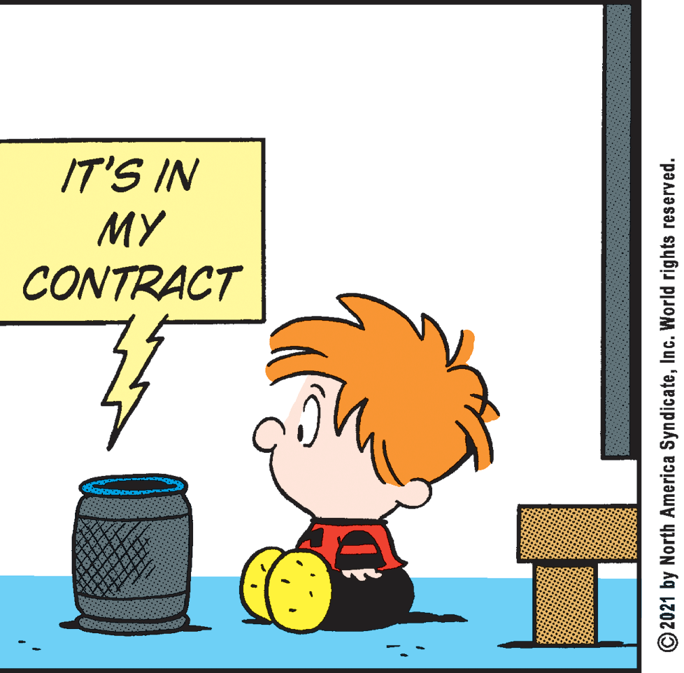 Plant OCR: IT'S IN MY CONTRACT © 2021 by North America SyndicateInc. World rights reserved. IT'S IN MY CONTRACT © 2021 by North America SyndicateInc. World rights reserved.