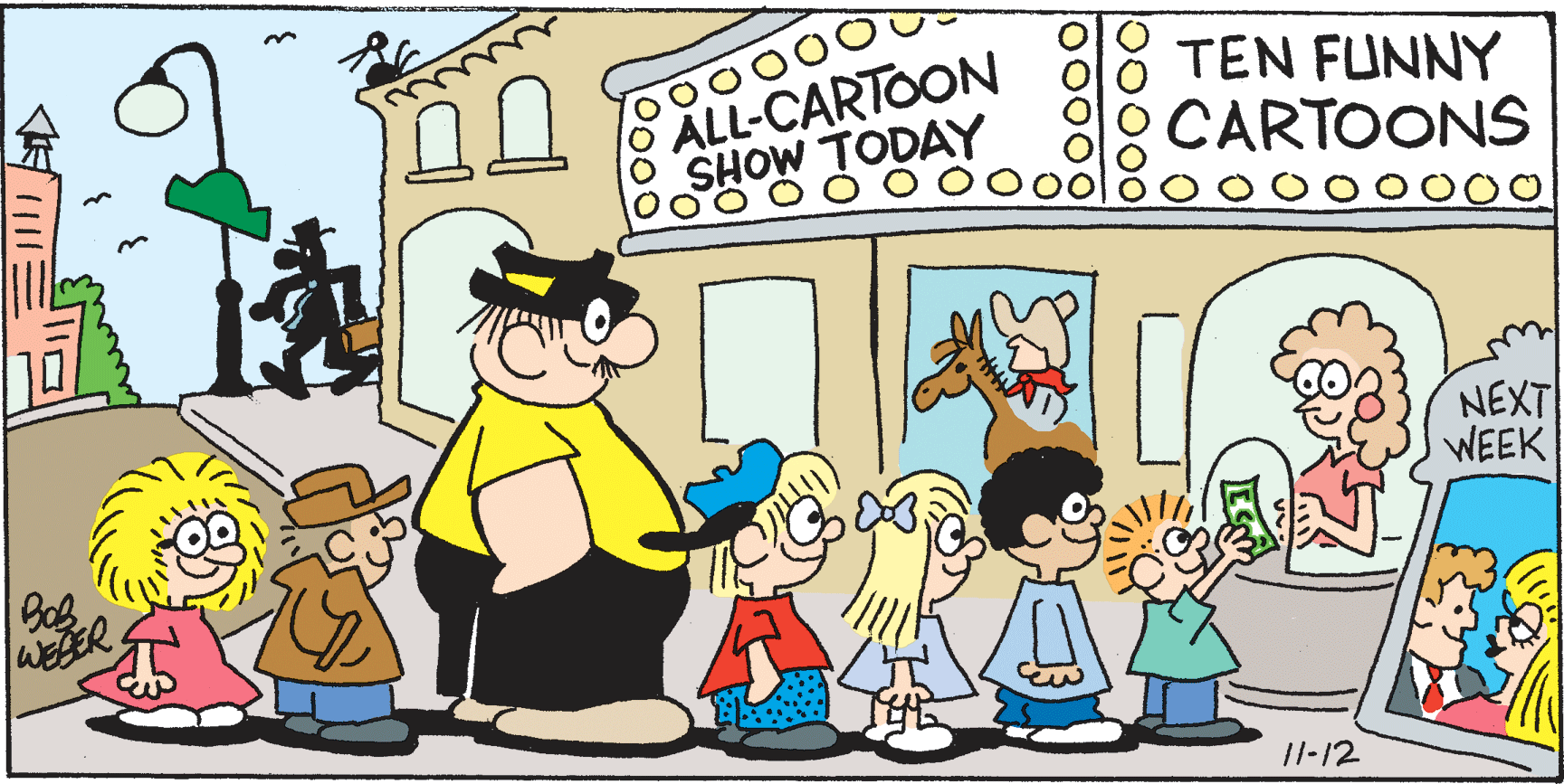 Interaction OCR: ALL-CARTOON SHOW TODAY TEN FUNNY CARTOONS NEXT WEEK ER 11-12 ALL-CARTOON SHOW TODAY TEN FUNNY CARTOONS NEXT WEEK ER 11-12