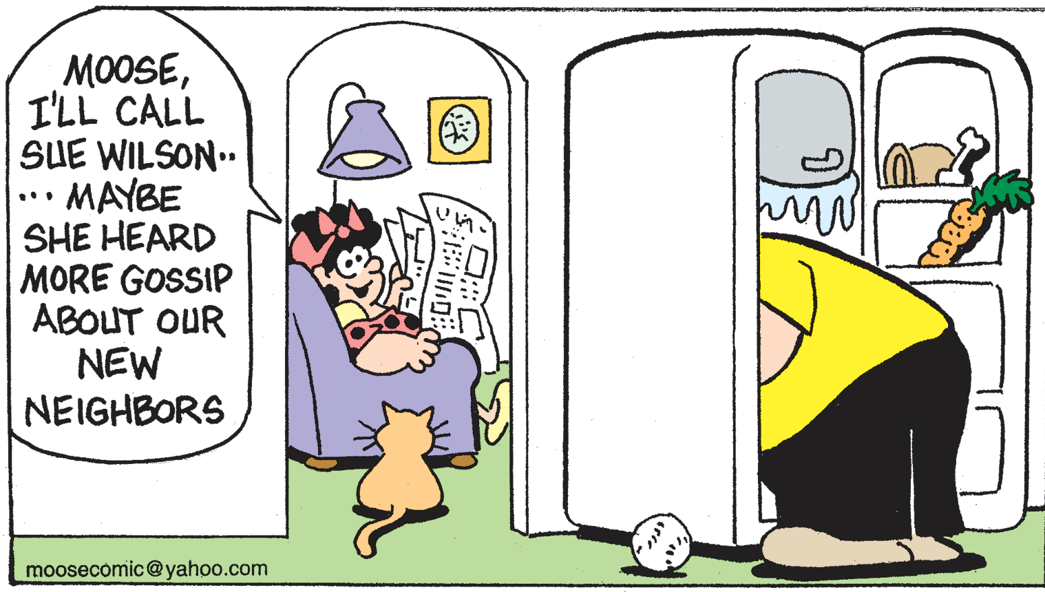 Motor vehicle OCR: MOOSEI'LL CALL SUE WILSON.. MAYBE SHE HEARD MORE GOSSIP ABOUT OUR NEW NEIGHBORS ... moosecomic @yahoo.com MOOSEI'LL CALL SUE WILSON.. MAYBE SHE HEARD MORE GOSSIP ABOUT OUR NEW NEIGHBORS ... moosecomic @yahoo.com