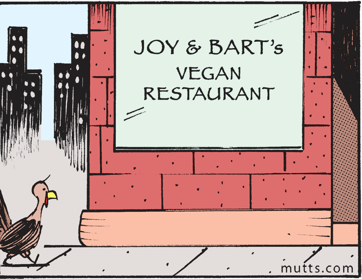 Drawing OCR: JOY & BART's VEGAN RESTAURANT mutts.com JOY & BART's VEGAN RESTAURANT mutts.com